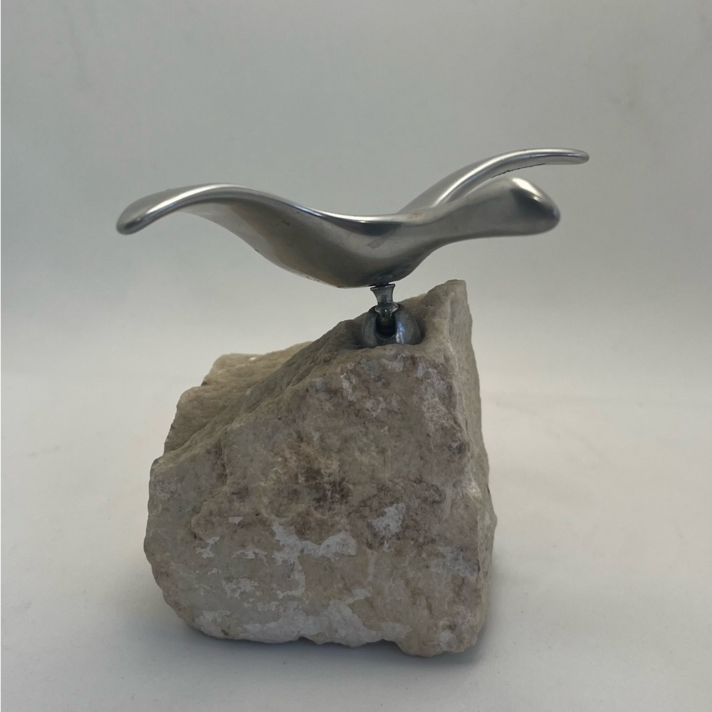 CANADIAN HOSELTON ALUMINUM GOOSE SCULPTURE PIVOTING RARE SIGNED 510